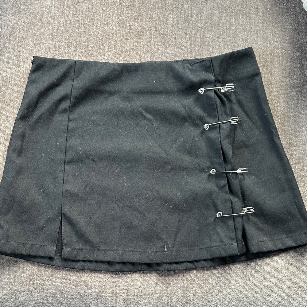 Black Safety Pin unif Skirt